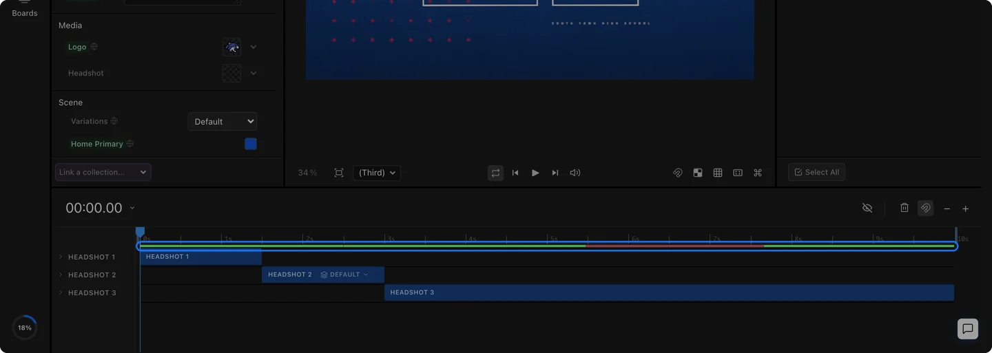 Today's cache line under the timeline ruler: green where the video is cached, red where it isn't yet